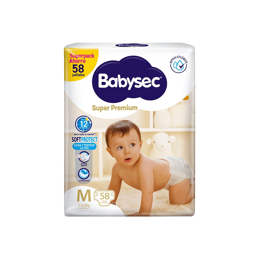 Pañales para Bebé Babysec Super Premium